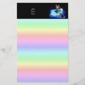 Meerjungfrau mit Dolphin Briefpapier (Rückseite)