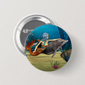 Meerjungfrau mit Dolphin Button (Vorne & Hinten)