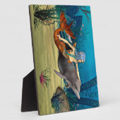 Meerjungfrau mit Dolphin Fotoplatte (Seite)