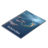 Meerjungfrau mit Dolphin Friends Ocean Notizblock (Linke Seite)