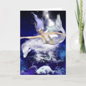 Meerjungfrau mit Dolphin Grußkarte Karte (Vorderseite)