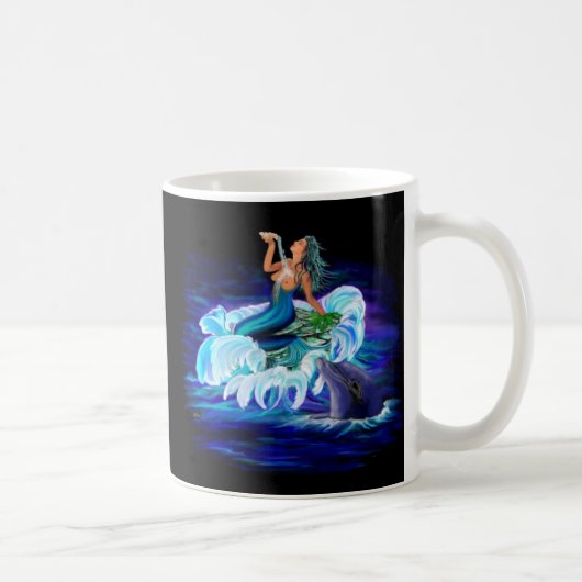 Meerjungfrau mit Dolphin Kaffeetasse (Rechts)