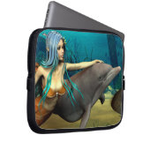 Meerjungfrau mit Dolphin Laptopschutzhülle (Vorne Rechts)