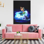 Meerjungfrau mit Dolphin Leinwanddruck (Insitu (Wohnzimmer))