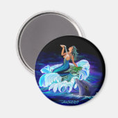 Meerjungfrau mit Dolphin Magnet (Vorderseite/Rückseite)