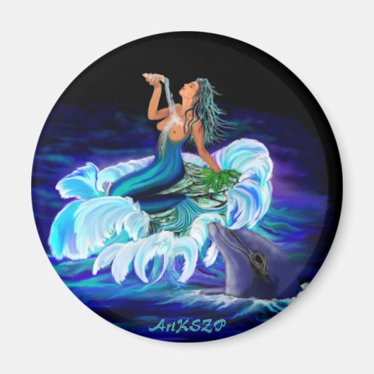 Meerjungfrau mit Dolphin Magnet (Vorne)