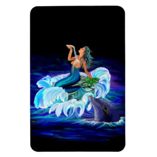 Meerjungfrau mit Dolphin Magnet