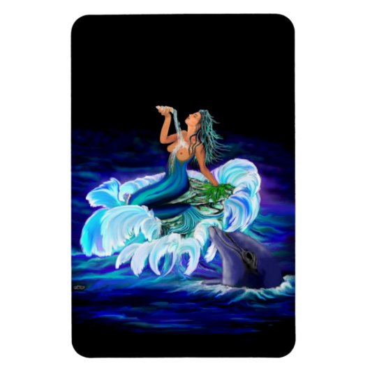 Meerjungfrau mit Dolphin Magnet (Vertikal)
