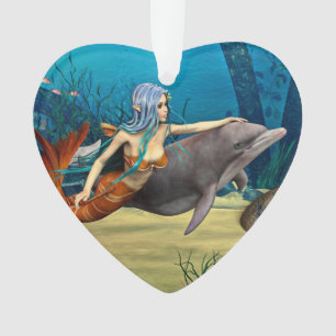 Meerjungfrau mit Dolphin Ornament