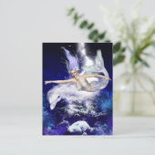 Meerjungfrau mit Dolphin Postkarte (Stehend Vorderseite)