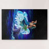 Meerjungfrau mit Dolphin Puzzle (Horizontal)