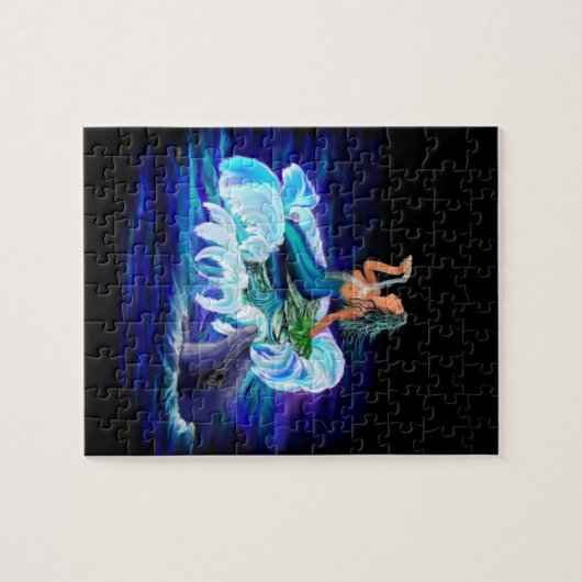 Meerjungfrau mit Dolphin Puzzle (Horizontal)