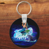 Meerjungfrau mit Dolphin Schlüsselanhänger (Vorderseite)
