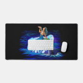 Meerjungfrau mit Dolphin Schreibtischunterlage (Tastatur & Maus)