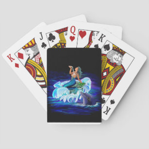 Meerjungfrau mit Dolphin Spielkarten