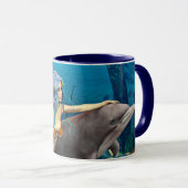 Meerjungfrau mit Dolphin Tasse (VorderseiteRechts)