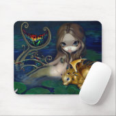 "Meerjungfrau mit einem goldenen Drachen" Mousepad (Mit Mouse)