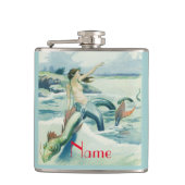 Meerjungfrau mit fließendem Thunder_Cove  Flachmann (Vorderseite)