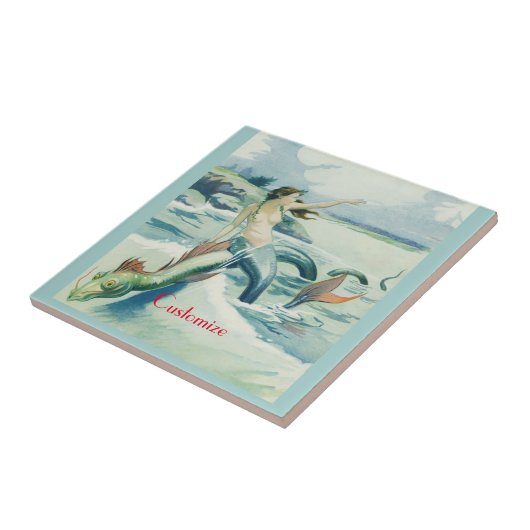 Meerjungfrau mit fließendem Thunder_Cove  Fliese (Seite)