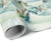 Meerjungfrau mit fließendem Thunder_Cove   Geschenkpapier (Rolleneckpunkt)