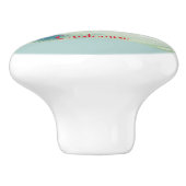 Meerjungfrau mit fließendem Thunder_Cove Keramikknauf (Seitenansicht)