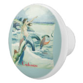 Meerjungfrau mit fließendem Thunder_Cove Keramikknauf (Rechts)