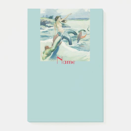 Meerjungfrau mit fließendem Thunder_Cove Post-it Klebezettel (Vorderseite)