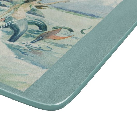 Meerjungfrau mit fließendem Thunder_Cove    Schneidebrett (Ecke)