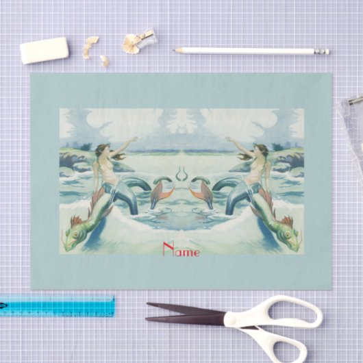 Meerjungfrau mit fließendem Thunder_Cove   Seidenpapier (Handwerk)