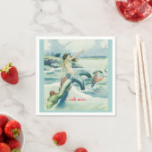 Meerjungfrau mit fließendem Thunder_Cove Serviette (Beispiel)