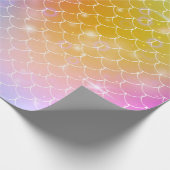 Meerjungfrau mit Kawaii Regenbogenwaage Geschenkpapier (Ecke)