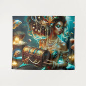 Meerjungfrau mit Meeresschätze Schmuck Wandteppich (Vorderseite (Horizontal))