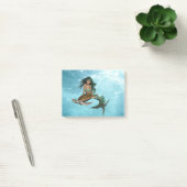 Meerjungfrau mit Meeresschildkröte Post-it Klebezettel (Büro)