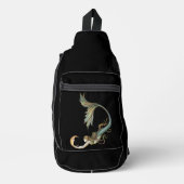 Meerjungfrau mit Moon Fantasy Art Crossbody Bag (Vorderseite)