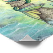 Meerjungfrau mit Moon und Lattern Fantasy Art Poster (Ecke)