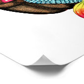 Meerjungfrau mit Perle in Wasserfarbe Poster (Ecke)