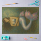 Meerjungfrau mit rieszierenden Schuppen | Dekoupag Seidenpapier (Basteln)