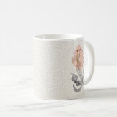 Meerjungfrau mit rosa Haar und Ihrem Namen Kaffeetasse (VorderseiteRechts)