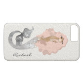 Meerjungfrau mit rosa Haar und Monogramm Case-Mate iPhone Hülle (Rückseite (Horizontal))