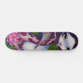 Meerjungfrau mit rosa Lotus-Skateboard Skateboard (Horizontal)