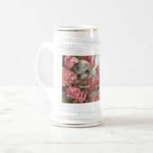 "Meerjungfrau mit Rosen" Bierglas (Vorderseite Links)