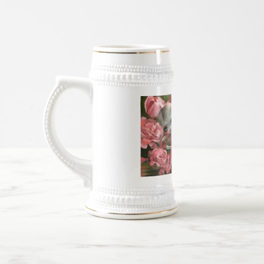 "Meerjungfrau mit Rosen" Bierglas (Links)