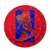 Meerjungfrau mit rotem Button Dartscheibe (vorne)