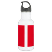 Meerjungfrau mit rotem Button Trinkflasche (Rückseite)