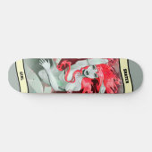 Meerjungfrau mit rotem Haarschuh Skateboard (Horizontal)