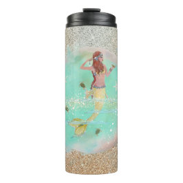 Meerjungfrau mit Schildkröten von Renee Lavoie Thermosbecher