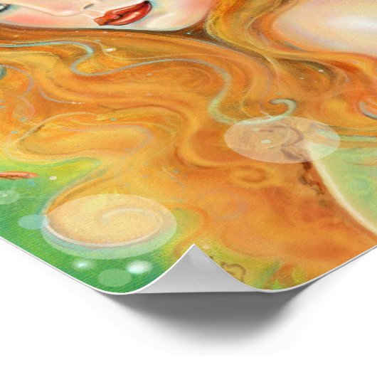 Meerjungfrau mit tropischer Fischkunst von Renee L Poster (Ecke)