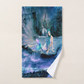 Meerjungfrau mit türkisfarbenem Haar Badhandtuch Set (Handtuch)