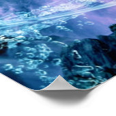 Meerjungfrau mit türkisfarbenem Haar Poster (Ecke)