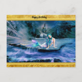 Meerjungfrau mit türkisfarbenem Haar Postkarte (Vorderseite)